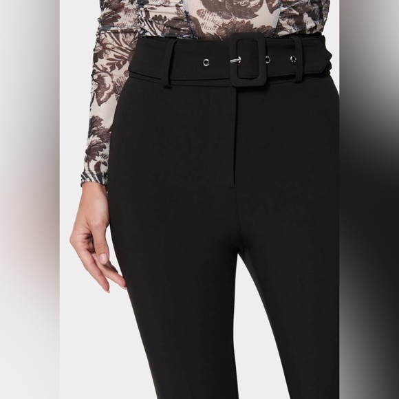 NEW W TAG ** Bebe HIGH WAIST SLIM LEG BELTED PANT 12 - Picture 4 of 5